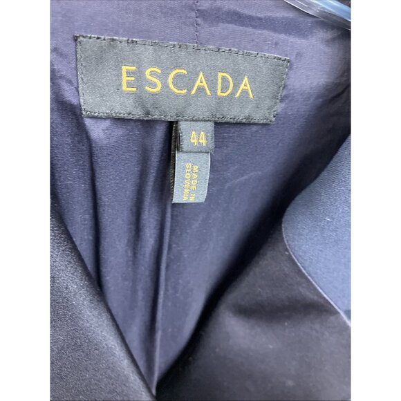 44 Escada Navy Evening Le Smoking Tuxedo Cocktail Jacket Party Holiday - Picture 4 of 4